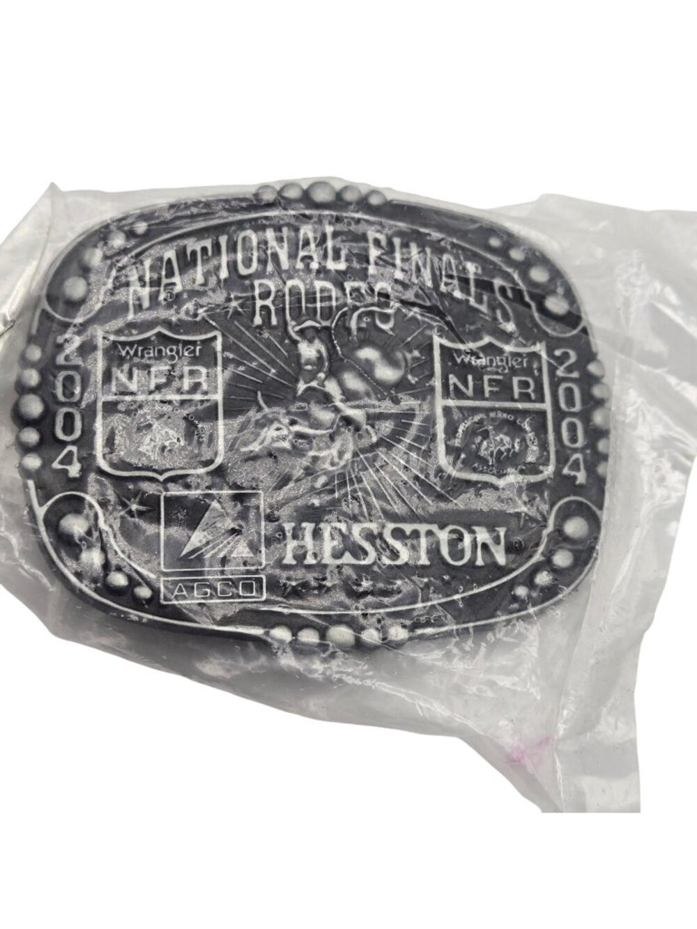 2004 NFR Belt Buckle National Finals Rodeo Cowboy Western Hesston NOS Bull Rider